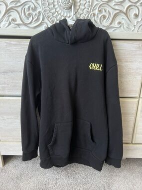 art class Black Hoodie with Yellow 'CHILL' Logo